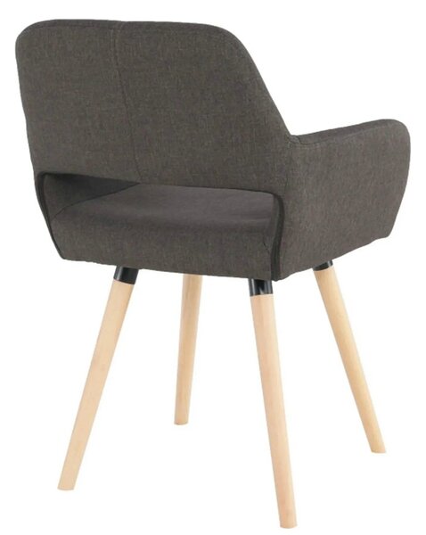 Scaun GODRIC, maro inchis, stofa clasica/lemn, 56x57x78 cm