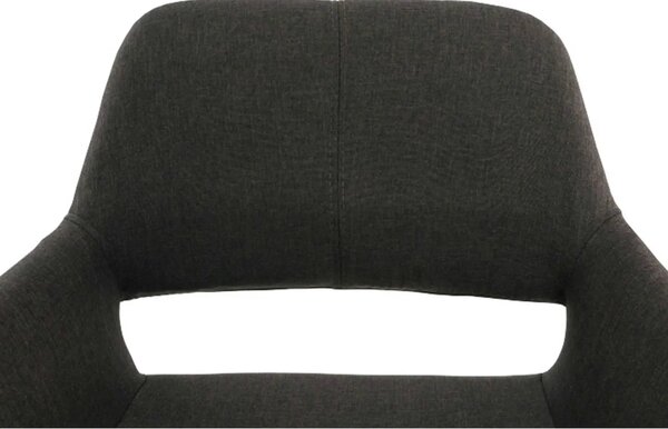 Scaun GODRIC, maro inchis, stofa clasica/lemn, 56x57x78 cm