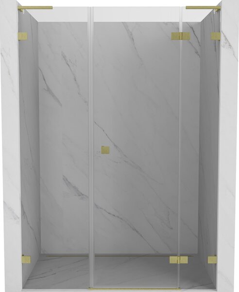 Mexen Lunar L, ușă de duș cu balamale pe dreapta 120 cm, sticlă transparentă de 8 mm, profil auriu mat, 834SL-120-050-55-00-P