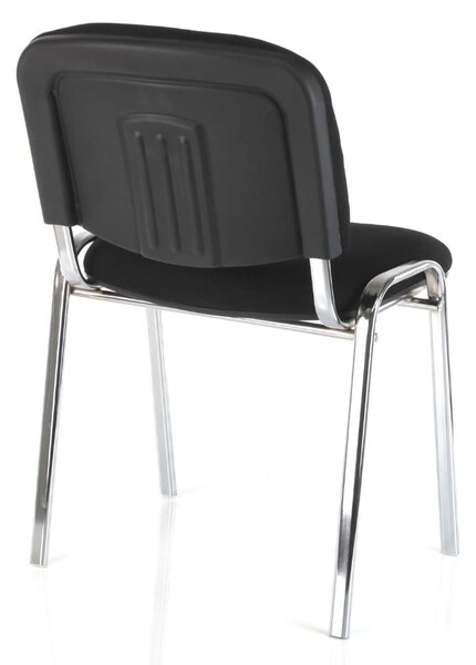 Scaun conferinta Viva N, picioare cromate, negru