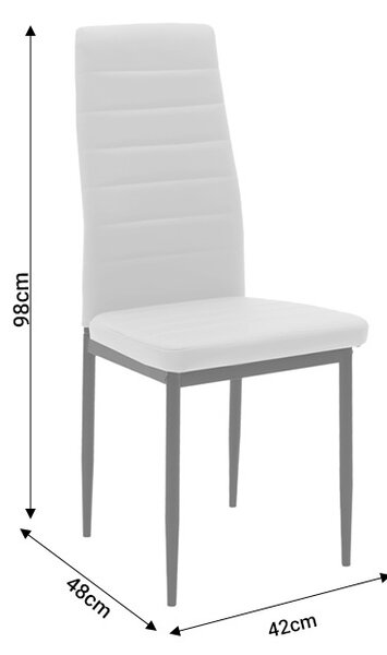 Scaun Parker Pako World Alb 42x48x98 cm