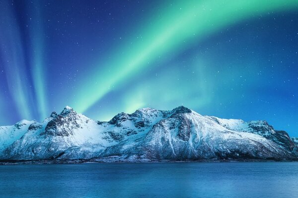 Tablou aurora polară arctică