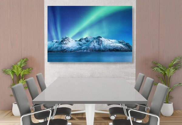 Tablou aurora polară arctică