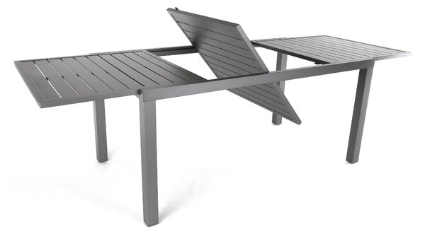Masa de gradina Mirolo, 160-240 × 89 cm, gri