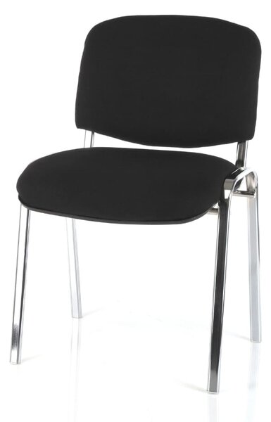 Scaun conferinta Viva N, picioare cromate, negru