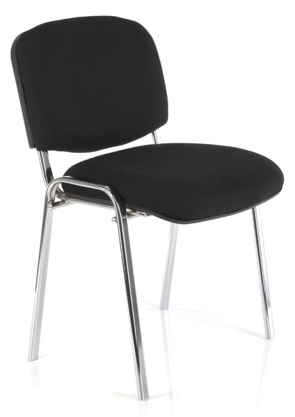 Scaun conferinta Viva N, picioare cromate, negru