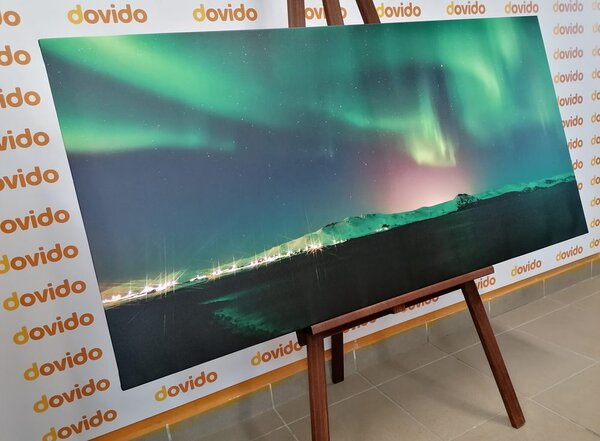 Tablou aurora verde neobișnuită