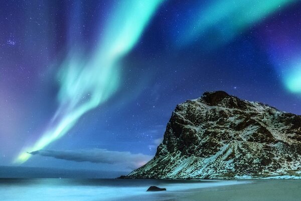 Tablou aurora polară în Norvegia