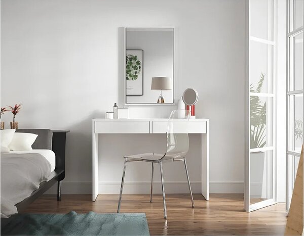 Masa de toaleta/masa birou VIOLET, alb, DTD laminat, 115x40x78 cm