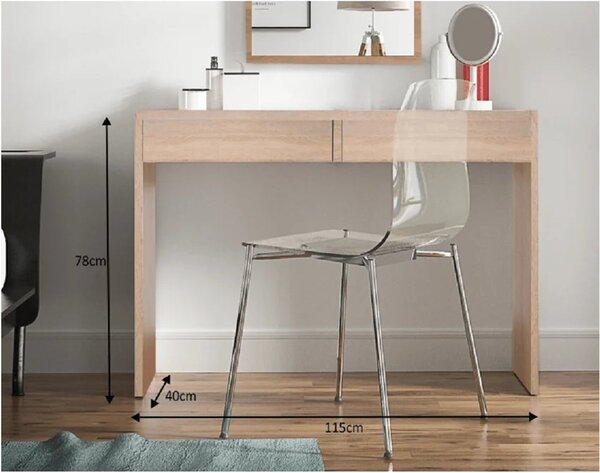 Masa toaleta VIOLET, stejar sonoma, DTD laminat, 115x40x78 cm