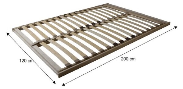 Somiera rabatabila BASIC FLEX FRONT, lemn mesteacan, 32 lamele, 120x20