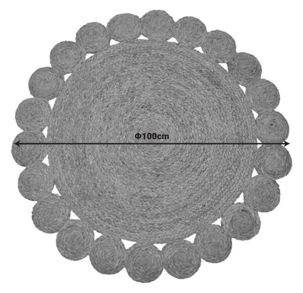 Covor Voni Boho Pako World Natural 100x100x1 cm