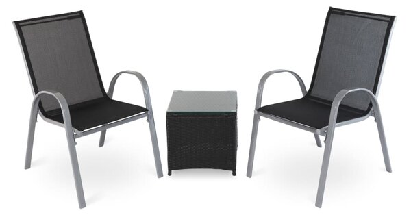 Set balcon gradina Celio - 2 locuri, negru