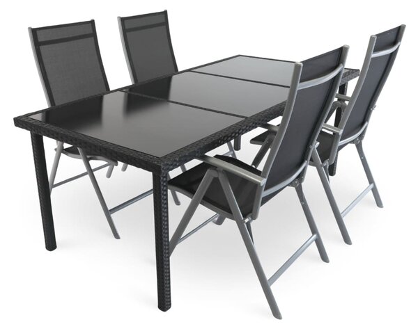 Set gradina Orsino - 4 locuri, negru / gri