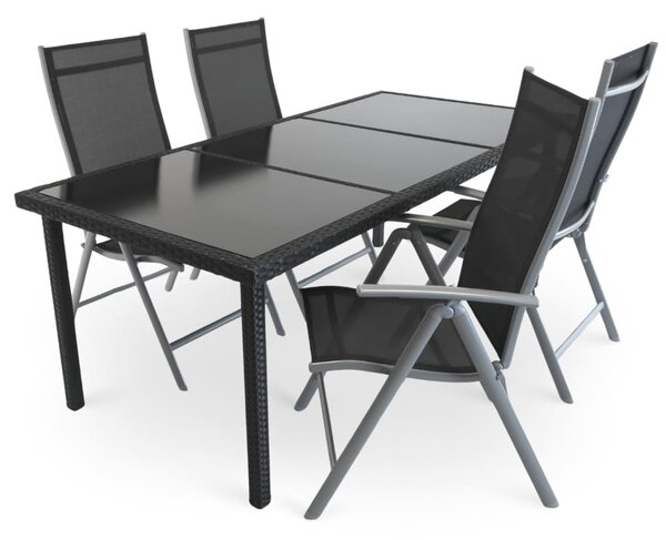 Set gradina Orsino - 4 locuri, negru / gri
