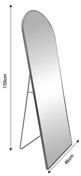 Oglinda cu picior Lorens Pako World Negru 46x2.5x150 cm