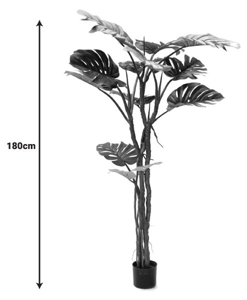 Planta decorativa Monstera III Pako World Negru inaltime 180 cm