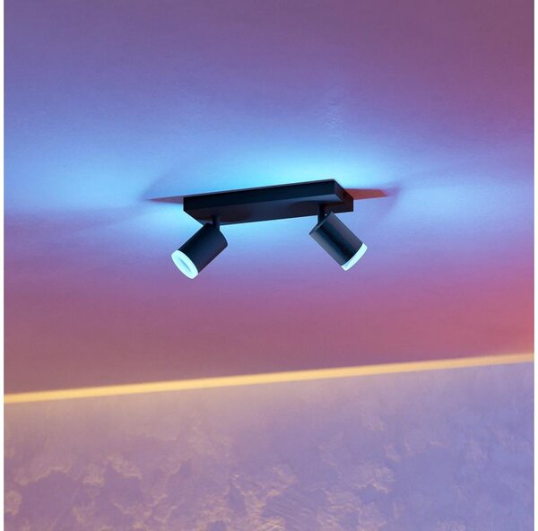 Eglo 901941 - Spot LED RGBW reglabil MELITELLO-Z 2xLED/3,7W/230V, negru