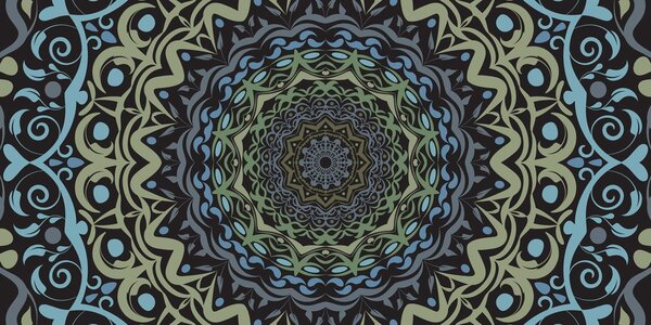 Tablou Mandala abstractă în stilul vintage