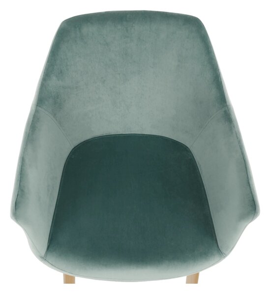 Scaun ODOVEL, menta/fag, tesatura/metal, 56x63x82 cm
