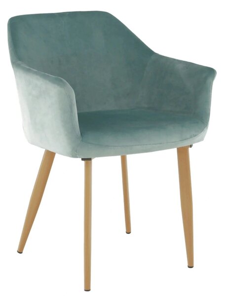 Scaun ODOVEL, menta/fag, tesatura/metal, 56x63x82 cm