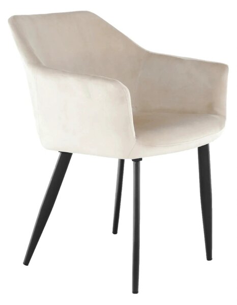 Scaun ODOVEL, bej/negru, tesatura/metal, 56x63x82 cm