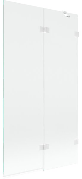 Mexen Lunar, paravan de baie cu 2 aripi dreapta 100 x 150 cm, sticlă transparentă, alb, 897-100-100-20-00-P