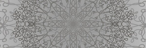 Tablou ornament circular gri