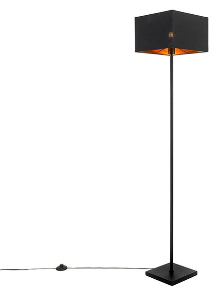 Lampă de podea modernă, negru cu auriu - VT 1