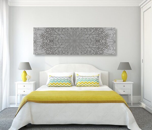 Tablou ornament circular gri