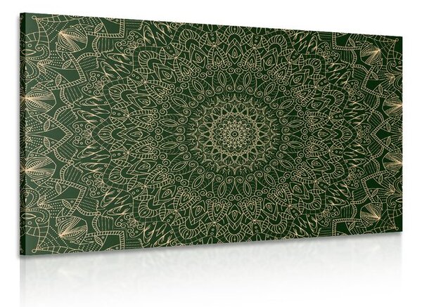 Tablou Mandala ornamentată detaliată în verde