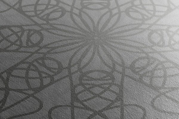 Tablou ornament circular gri