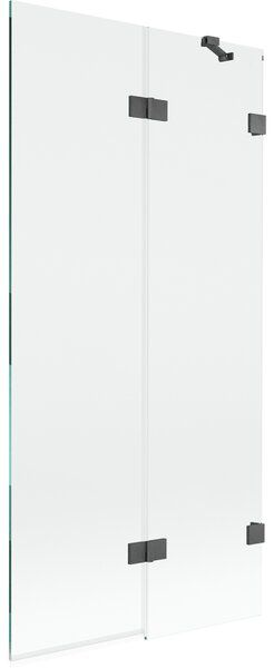 Mexen Lunar, paravan de cadă cu 2 aripi, dreapta, 90 x 150 cm, sticlă transparentă, grafit, 897-090-100-66-00-P