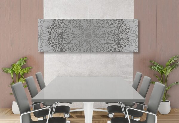 Tablou ornament circular gri