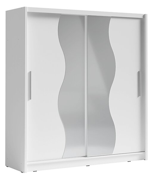 Dressing BIRGAMO TYP 1, alb, DTD laminat, cu 2 usi, 205x63x215 cm