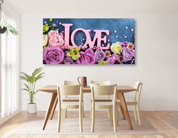 Tablou cu inscripție Love