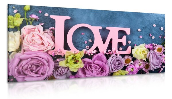 Tablou cu inscripție Love