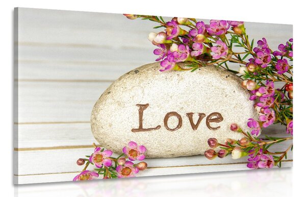 Tablou cu inscripție pe piatră Love