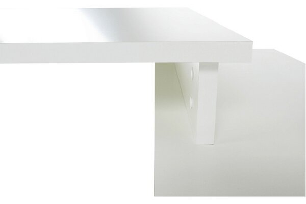 Birou DALTON 2 NEW VE 02, alb/gri, PAL melaminat, 168x138x75 cm