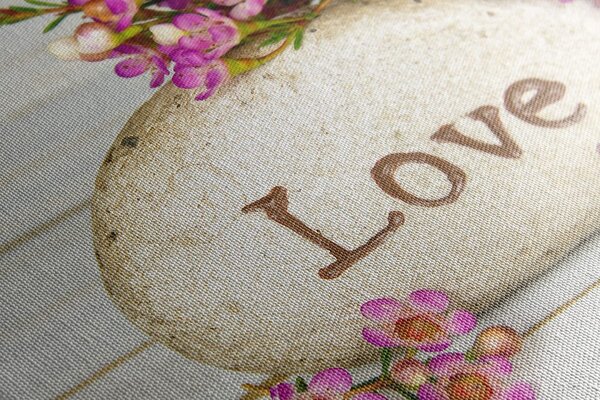 Tablou cu inscripție pe piatră Love