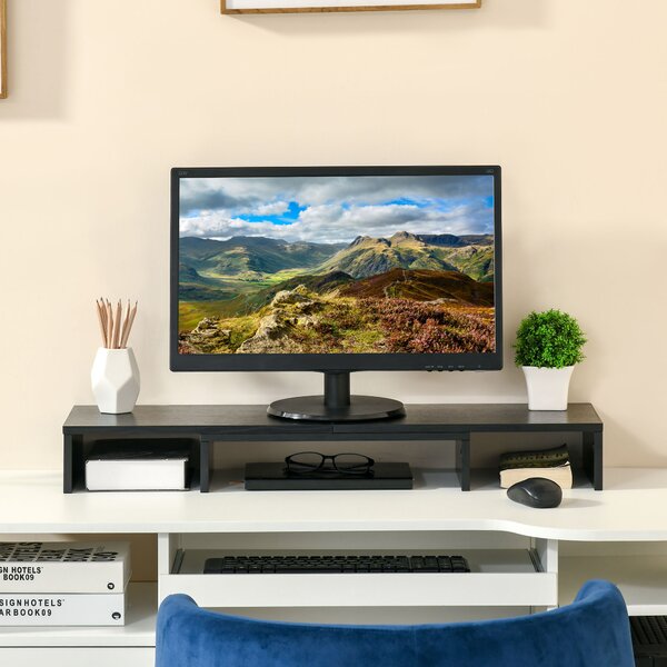 Vinsetto Suport PC pentru unul/ doua monitoare cu lungime si unghi reglabil, stand ridicare ecran pentru laptop, computer | Aosom Romania
