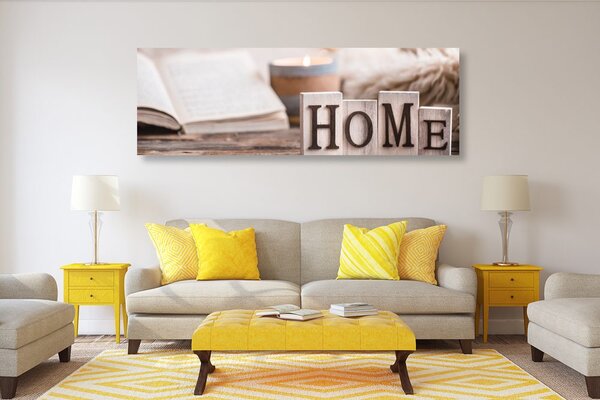 Tablou litere din lemn cu inscripție Home