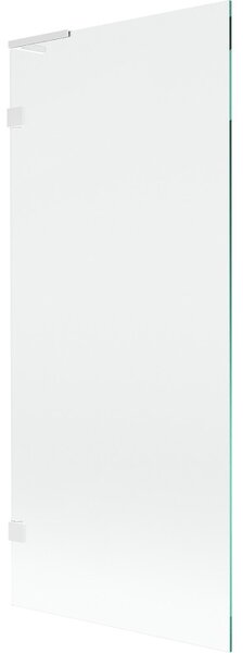 Mexen Lunar L, paravan de baie cu 1 aripă 80 x 150 cm, sticlă transparentă de 8 mm, profil alb, 897L-080-000-20-00
