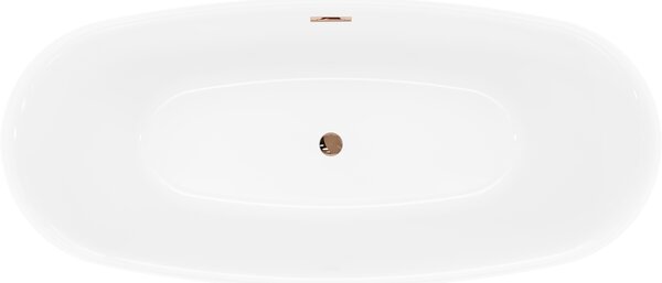 Mexen Luvo Slim, cadă independentă 170 × 75 cm, alb-negru, preaplin auriu-roz, 52801707575-60