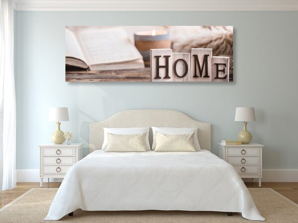 Tablou litere din lemn cu inscripție Home
