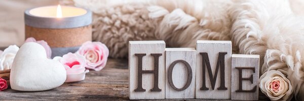Tablou natura moartă cu inscripție Home