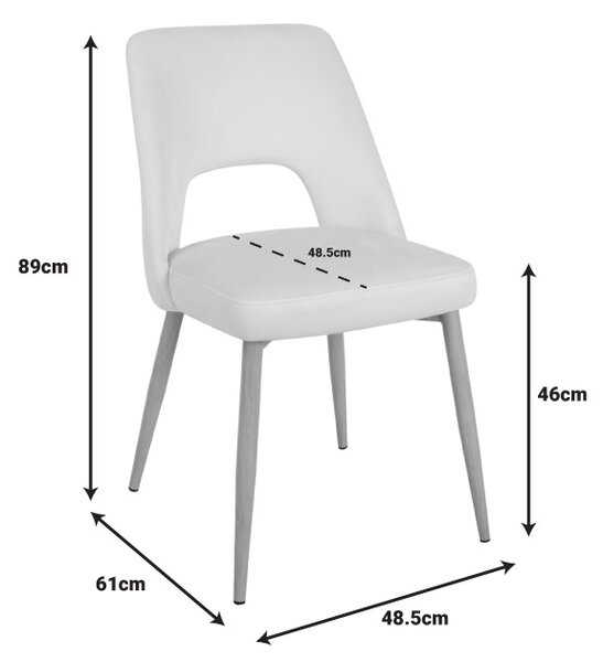 Set 5 bucati masa si scaune dining, Murde/Neve Neve, Bej, 80x140x75 cm