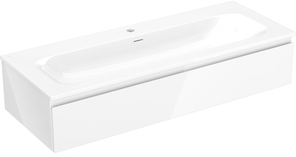 Mexen Orio, mobilier de baie 120 cm cu lavoar Vela, 1 sertar, alb lucios, 91A10-12023-1-BF00-W23M00