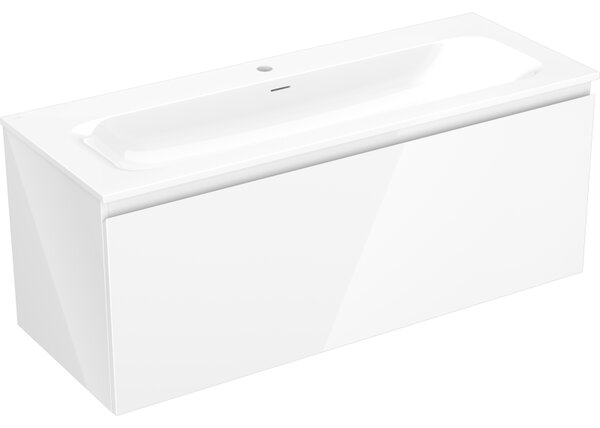 Mexen Orio, mobilier de baie 120 cm cu lavoar Vela, 1 sertar, alb lucios, 91A10-12047-1-BF00-W23M00