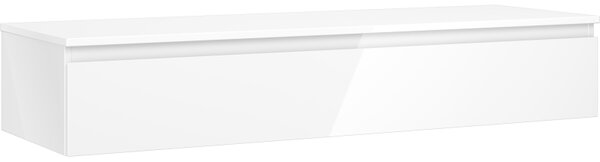 Mexen Orio, mobilier de baie 140 cm cu blat, 1 sertar, alb lucios, 91A10-14023-1-BFC00